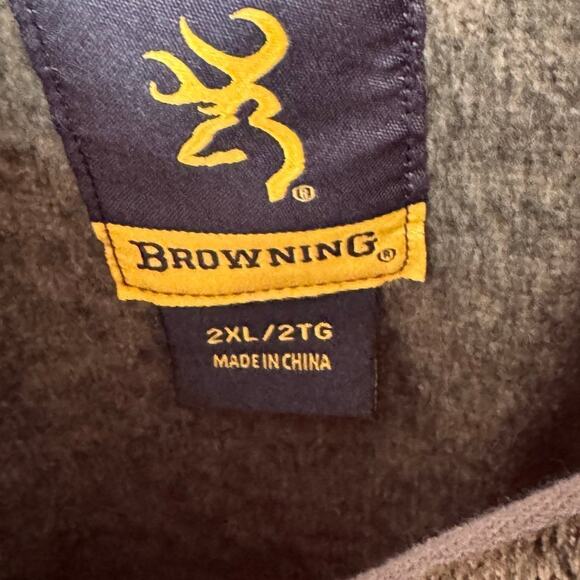 Browning Green Pullover 1/4 zip XXL - Picture 3 of 4